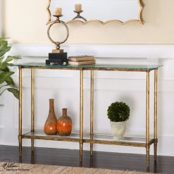 Uttermost Elenio Glass Console Table