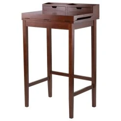 Winsome Brighton Standing Desk In Antique Walnut