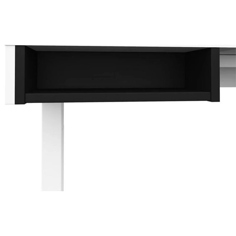 Bestar Pro-Vega L Shaped Adjustable Standing Desk In White And Black 6 Bestar Pro-Vega L Shaped Adjustable Standing Desk In White And Black - Image 4