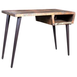 Boraam Industries Shop 14 Vida XL International B.V. VidaXL Office W/ Iron Legs Desk Reclaimed Wood Workstation Writing Tables
