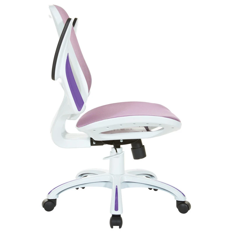 Office Star Products Riley Office Chair With Black Mesh, Purple 4 Office Star Products Riley Office Chair With Black Mesh, Purple - Image 2