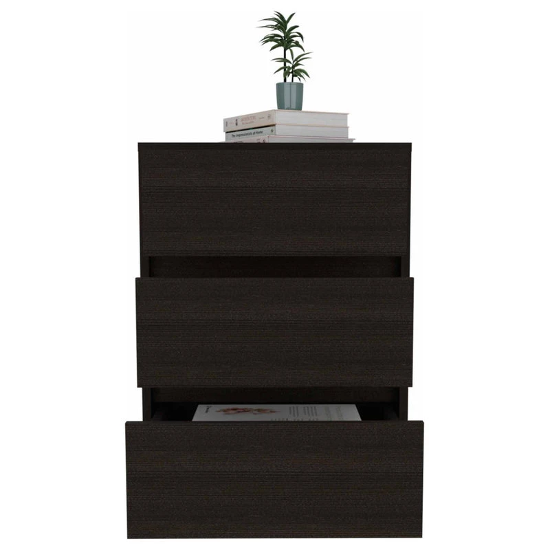 FM FURNITURE Vienna Mobile Filing Cabinet, With All Metal Hardware, And 3 Drawers, Black 5 FM FURNITURE Vienna Mobile Filing Cabinet, With All Metal Hardware, And 3 Drawers, Black - Image 3