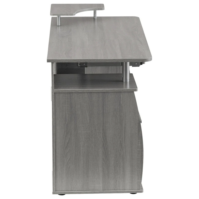 Rta Products- L Techni Mobili Complete Computer Workstation Desk With Storage, Grey 7 Rta Products- L Techni Mobili Complete Computer Workstation Desk With Storage, Grey - Image 5