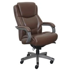 La-Z-Boy Office La-Z-Boy Delano Executive Office Chair Chestnut Brown Bonded Leather