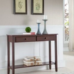 Pilaster Designs Tomag Wood Console Table, Walnut 8 Pilaster Designs Tomag Wood Console Table, Walnut -Boraam Industries Shop d4e1c5e90a341151 6680 w800 h800 b0 p0