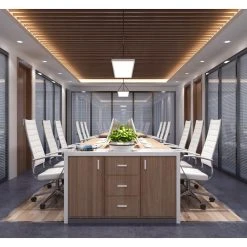 Homedotdot Ergonomic High Back Swivel Boss Ribbed PU Leather Office Chair Modern, White -Boraam Industries Shop d4f1f3b10c534913 1068 w800 h800 b0 p0