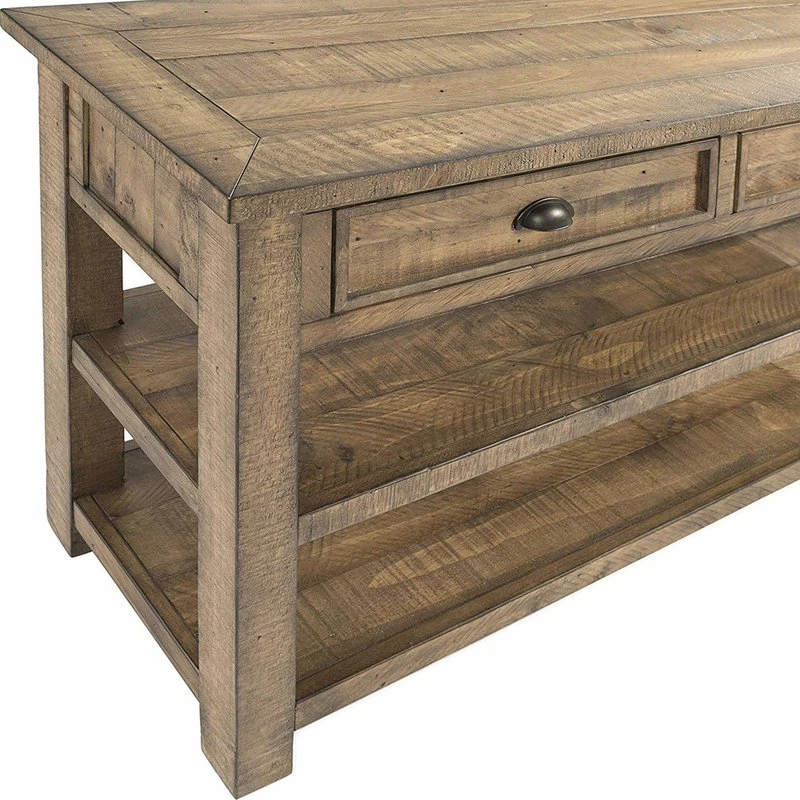 Martin Svensson Home Saltoro Sherpi Coastal Style Rectangular Wooden Console Table With 2 Drawers 5 Martin Svensson Home Saltoro Sherpi Coastal Style Rectangular Wooden Console Table With 2 Drawers - Image 3