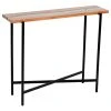Bolton Furniture, Inc. Rivers Edge 36" Acacia Wood And Acrylic Narrow Console/Entryway Table