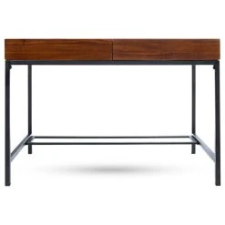 GDFStudio GDF Studio Elrod Dark Oak Acacia Wood Storage Desk With Rustic Metal Iron Accent -Boraam Industries Shop d7c13b860f9316a7 8564 w800 h800 b1 p0