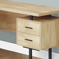 Monarch Specialties Computer Desk, 70"L, Natural/Black Metal -Boraam Industries Shop d7c1440800415064 0473 w800 h800 b0 p0