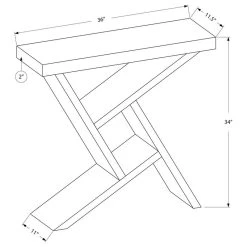 Monarch Specialties Accent Table, Console, Entryway, Narrow, Sofa, Bedroom, Laminate, Grey -Boraam Industries Shop d901d5b709f76546 3924 w800 h800 b1 p0