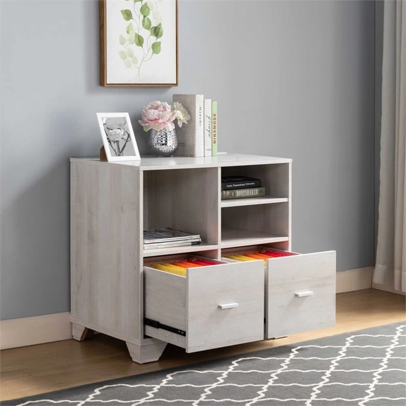 Smart Home Furniture 3-Shelf Contemporary Wood File Cabinet In White Oak 5 Smart Home Furniture 3-Shelf Contemporary Wood File Cabinet In White Oak - Image 3