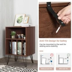 Gymax File Cabinet W/Split Storage Standing Display Bookshelf Bedroom -Boraam Industries Shop d9915339019a2afe 3342 w800 h800 b0 p0