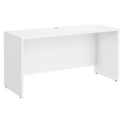 Bush Business Furniture Studio C 60W X 24D Credenza Desk In White - Engineered Wood