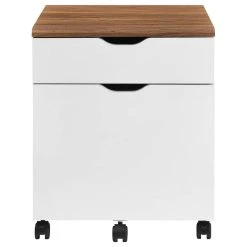 Modway Envision Wood File Cabinet With Plastic Casters In Walnut/White -Boraam Industries Shop da61137b033f0582 8886 w800 h800 b1 p0