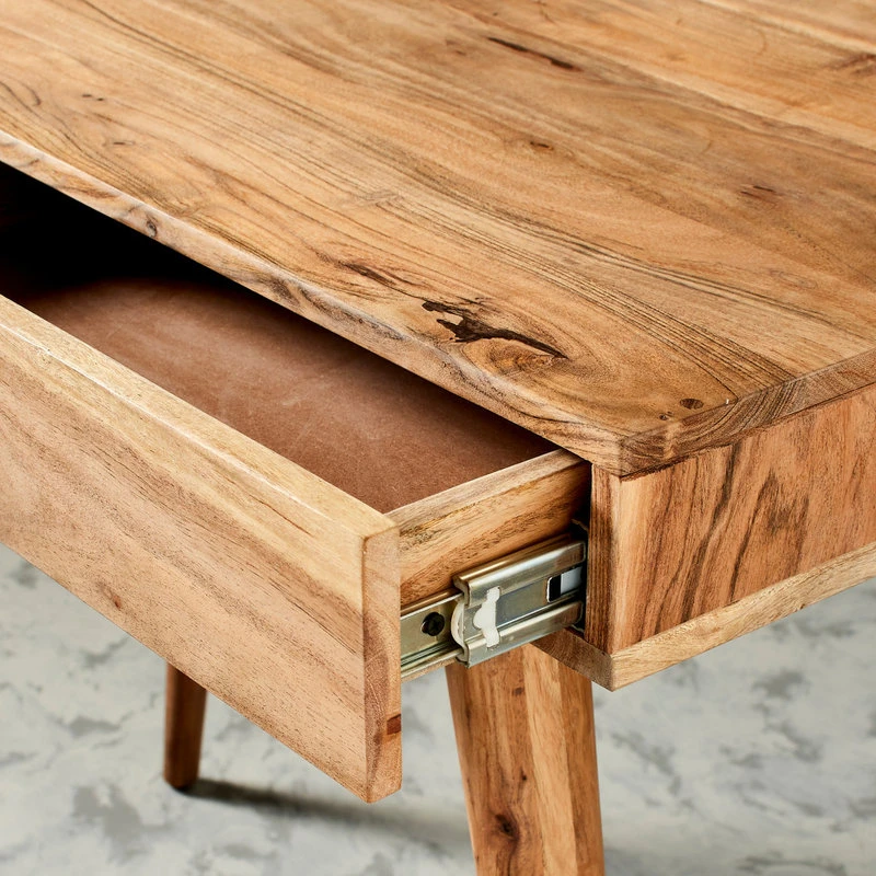 Oak Idea Pratt Office Desk, Natural Walnut 11 Oak Idea Pratt Office Desk, Natural Walnut - Image 9