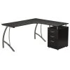 Rta Products- L Techni Mobili L-Shape Corner Desk With File Cabinet