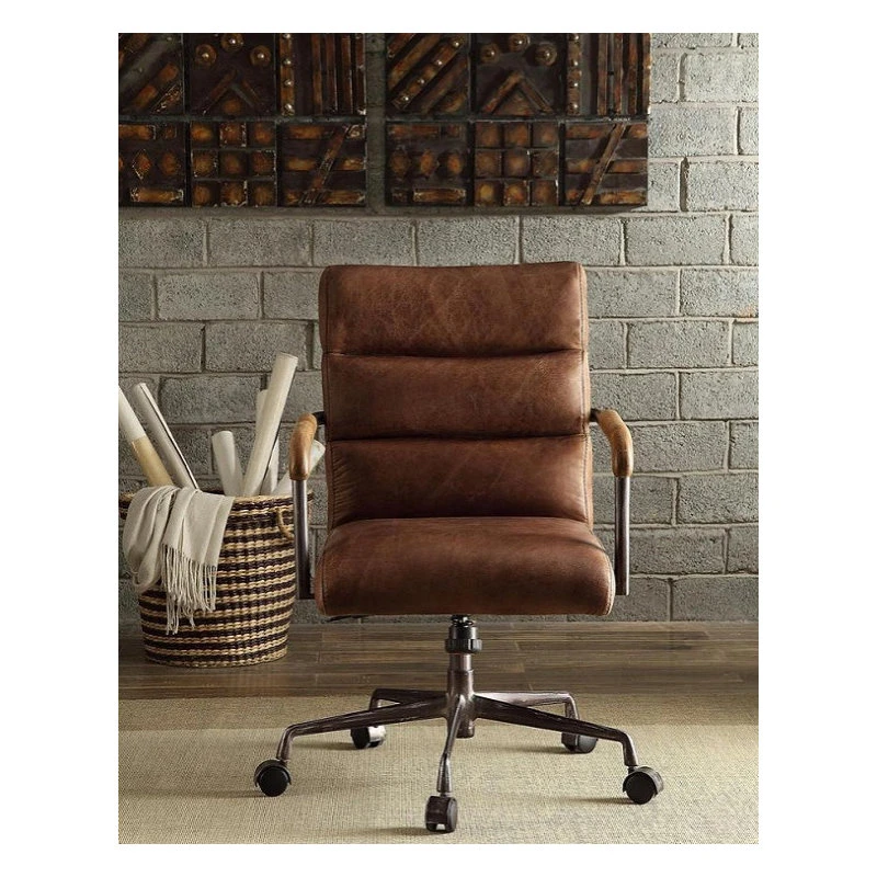 Sleep And Play USA Antonio Leather Executive Office Chair, Vintage Brown 4 Sleep And Play USA Antonio Leather Executive Office Chair, Vintage Brown - Image 2