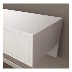 HOMARY Black Floating Desk Mounted Writing Desk With Drawers Side Cabinet Included, White, Without Side Cabinet -Boraam Industries Shop dcf1eeed0128c395 3912 w800 h800 b0 p0
