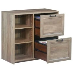 Saint Birch Alaska 2 Drawer File Cabinet With 3 Shelves, Rustic Oak -Boraam Industries Shop de11f6db03438d18 9168 w800 h800 b1 p0