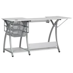 SD Studio Designs Pro Stitch Sewing, Hobby, Computer Table - Silver, White -Boraam Industries Shop de21607d01017f5a 2102 w800 h800 b1 p0