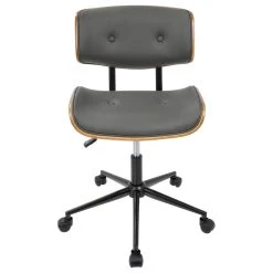 LumiSource Lombardi Height Adj. Office Chair, Walnut And Gray -Boraam Industries Shop de3171ea03112124 7285 w800 h800 b1 p0