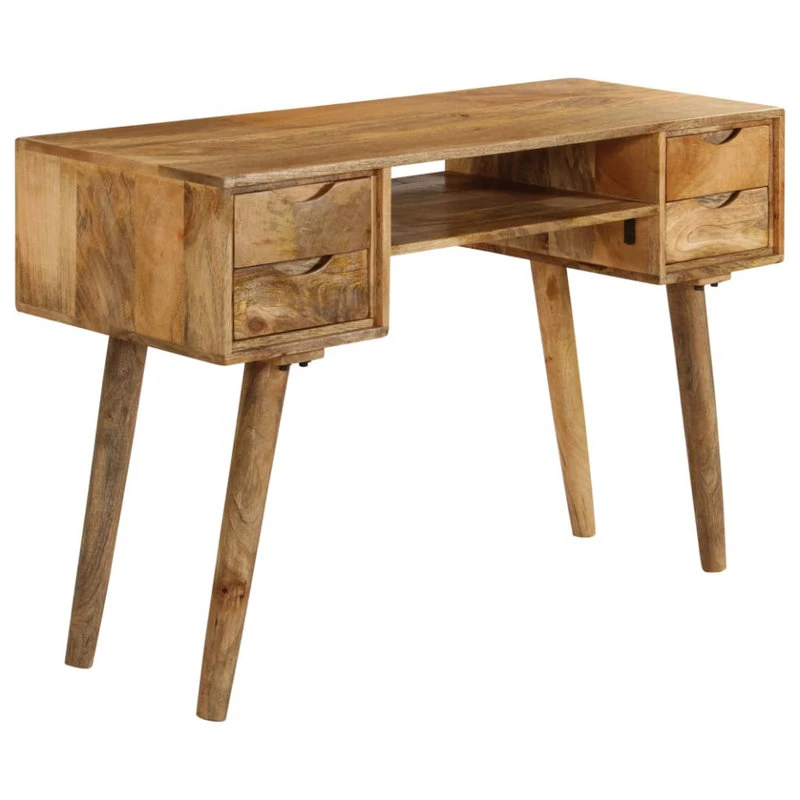 Vida XL International B.V. VidaXL Solid Wood Mango Writing Desk 45.3" Computer Table School Office Study 6 Vida XL International B.V. VidaXL Solid Wood Mango Writing Desk 45.3" Computer Table School Office Study - Image 4