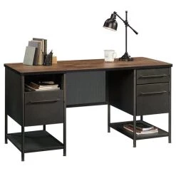 Sauder Boulevard Cafe Executive Desk In Black And Vintage Oak -Boraam Industries Shop de71851b0eba2f37 3834 w800 h800 b1 p0