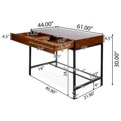 GDFStudio GDF Studio Elrod Dark Oak Acacia Wood Storage Desk With Rustic Metal Iron Accent -Boraam Industries Shop deb1731e037d7bf5 8564 w800 h800 b1 p0