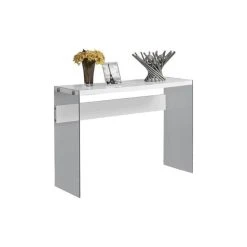 Monarch Accent Table Console Narrow Sofa Bedroom Tempered Glass Glossy White 5 Monarch Accent Table Console Narrow Sofa Bedroom Tempered Glass Glossy White -Boraam Industries Shop dec1effb0066a1ff 0063 w800 h800 b1 p0