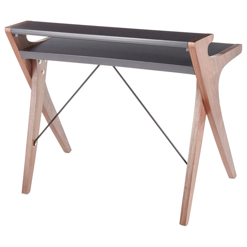Lumisource Archer Contemporary Desk, Grey Wood 4 Lumisource Archer Contemporary Desk, Grey Wood - Image 2