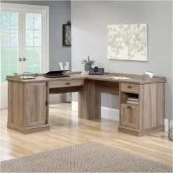 Sauder Barrister Lane L Shaped Computer Desk In Salt Oak -Boraam Industries Shop e051dfc90be61a36 2007 w800 h800 b0 p0