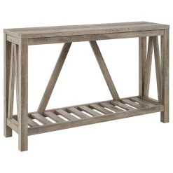 Walker Edison 52" Modern Farmhouse Entryway Table, Gray Wash