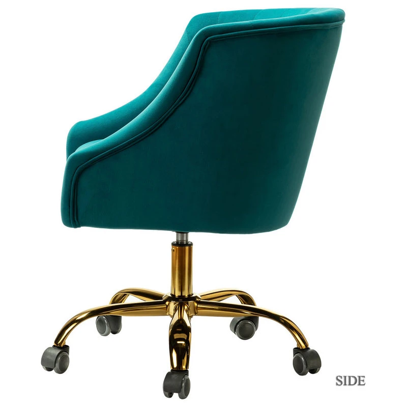 Karat Home Lydia Task Chair, Turquoise 5 Karat Home Lydia Task Chair, Turquoise - Image 3