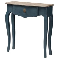 Baxton Studio Mazarine Classic And Provincial Blue Spruce Console Table