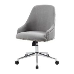 Boss Office Products Carnegie Desk Chair, Gray