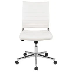 Offex Mid-Back Armless LeatherSoft Ribbed Executive Swivel Office Chair, White 16 Offex Mid-Back Armless LeatherSoft Ribbed Executive Swivel Office Chair, White -Boraam Industries Shop e1c1cf520e5f52c7 9622 w800 h800 b1 p0