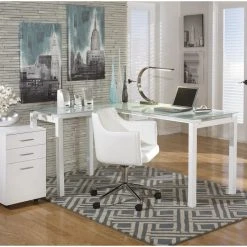 Ashley Furniture Industries Signature Design By Ashley Baraga L Shaped Desk In White 9 Ashley Furniture Industries Signature Design By Ashley Baraga L Shaped Desk In White -Boraam Industries Shop e211bd980be61b59 5355 w800 h800 b0 p0