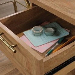 Sauder Coral Cape Home Office Wood L-Shaped Desk In Sindoori Mango And Gold -Boraam Industries Shop e371c0fd0e67e871 6713 w800 h800 b0 p0