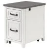 Martin Svensson Home Del Mar File Cabinet With Fingerprint Lock, White And Grey