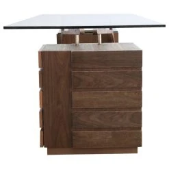 Kardiel Midcentury Modern 1949 Protractor Wood And Glass Desk, Walnut -Boraam Industries Shop e52111c70c6c9cc1 2225 w800 h800 b1 p0