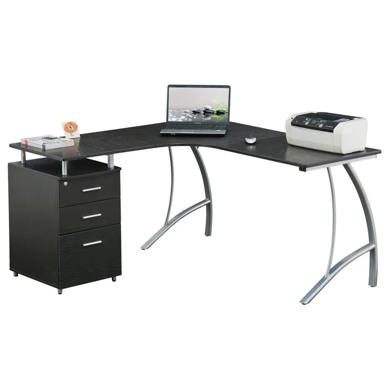 Rta Products- L Techni Mobili L-Shape Corner Desk With File Cabinet 6 Rta Products- L Techni Mobili L-Shape Corner Desk With File Cabinet - Image 4