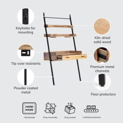 Madeleine Home Inc. Champier Ladder Desk, Natural 29 Madeleine Home Inc. Champier Ladder Desk, Natural -Boraam Industries Shop e6013882032d95c4 5876 w800 h800 b0 p0