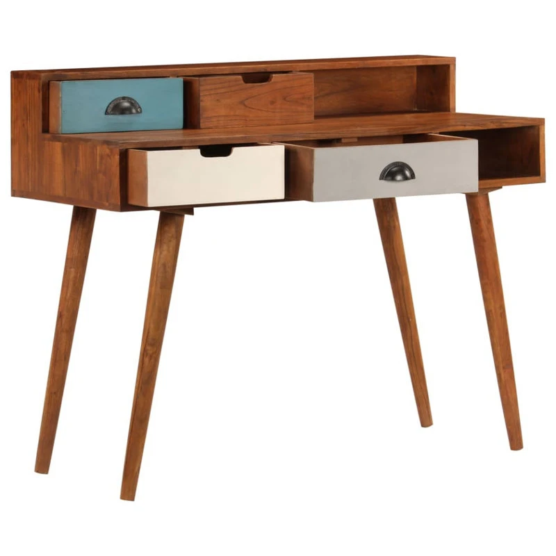 Vida XL International B.V. VidaXL Solid Acacia Wood Writing Desk 43.3"x19.6"x35.4" Study Workstation 8 Vida XL International B.V. VidaXL Solid Acacia Wood Writing Desk 43.3"x19.6"x35.4" Study Workstation - Image 6