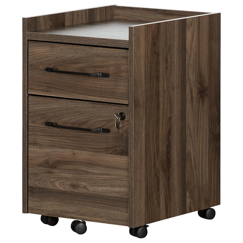 Decor Love Mobile File Cabinet, Lockable Design With Drawers & Metal Pulls, Natural Walnut 3 Decor Love Mobile File Cabinet, Lockable Design With Drawers & Metal Pulls, Natural Walnut