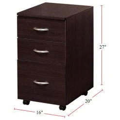 Simple Relax Wooden Cabinet With 3 Drawers, Espresso -Boraam Industries Shop e711418301840eaa 9831 w800 h800 b1 p0