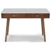 The Bianco Collection Viola 44" Rectangular Italian Carrara White Marble Writing Desk, Walnut, 18" -Boraam Industries Shop e711cd120397ed30 7288 w800 h800 b1 p0