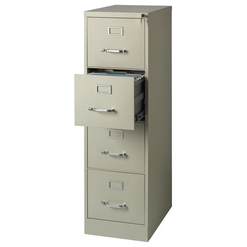 Scranton & Co Scranton & Modern Metal Beige Co 4 Drawer Letter File Cabinet 4 Scranton & Co Scranton & Modern Metal Beige Co 4 Drawer Letter File Cabinet - Image 2