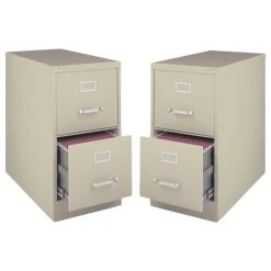 Hirsh Industries LLC Value Pack (Set Of 2) 2 Drawer Vertical Letter File Cabinet In Putty