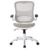Office Star Products Riley Office Chair With Black Mesh, White